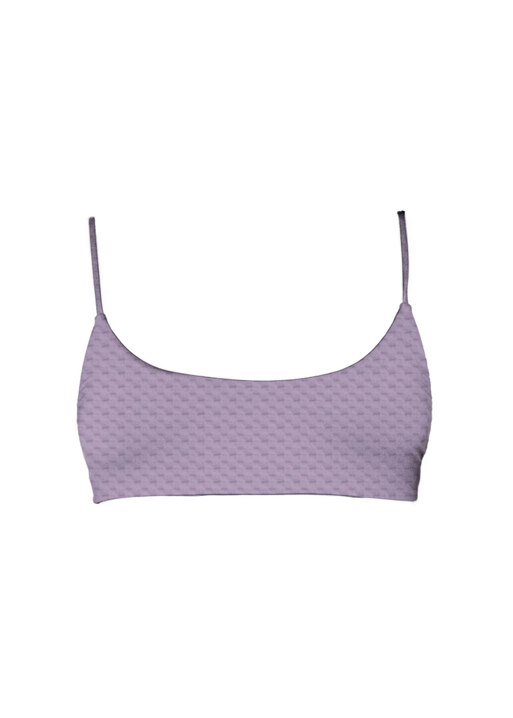 Mai Deluxe Baja Top in Lilac Terry Check