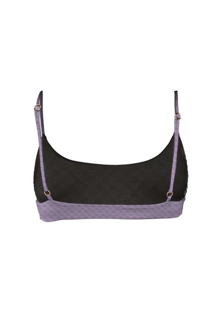 Mai Deluxe Baja Top in Lilac Terry Check