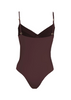 Mai Deluxe Costa Bodysuit in Bordeaux