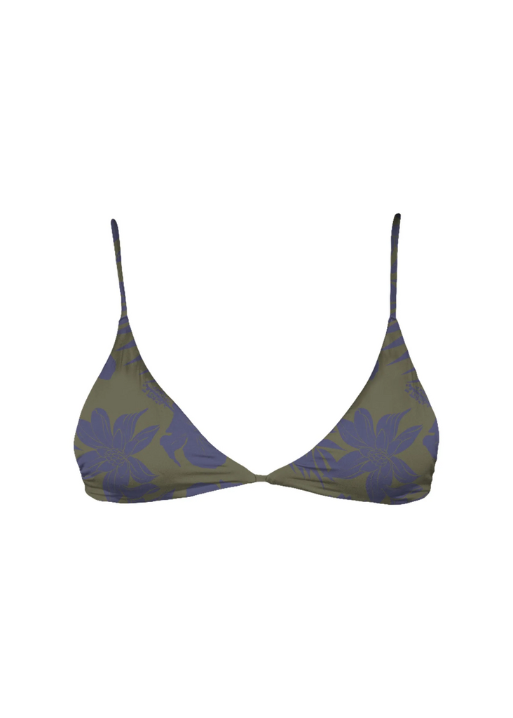 Mai Deluxe String Top in Olive Oasis