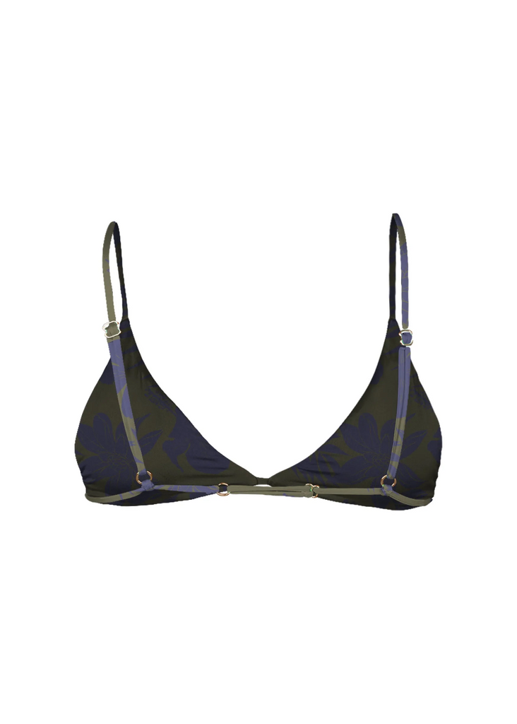 Mai Deluxe String Top in Olive Oasis