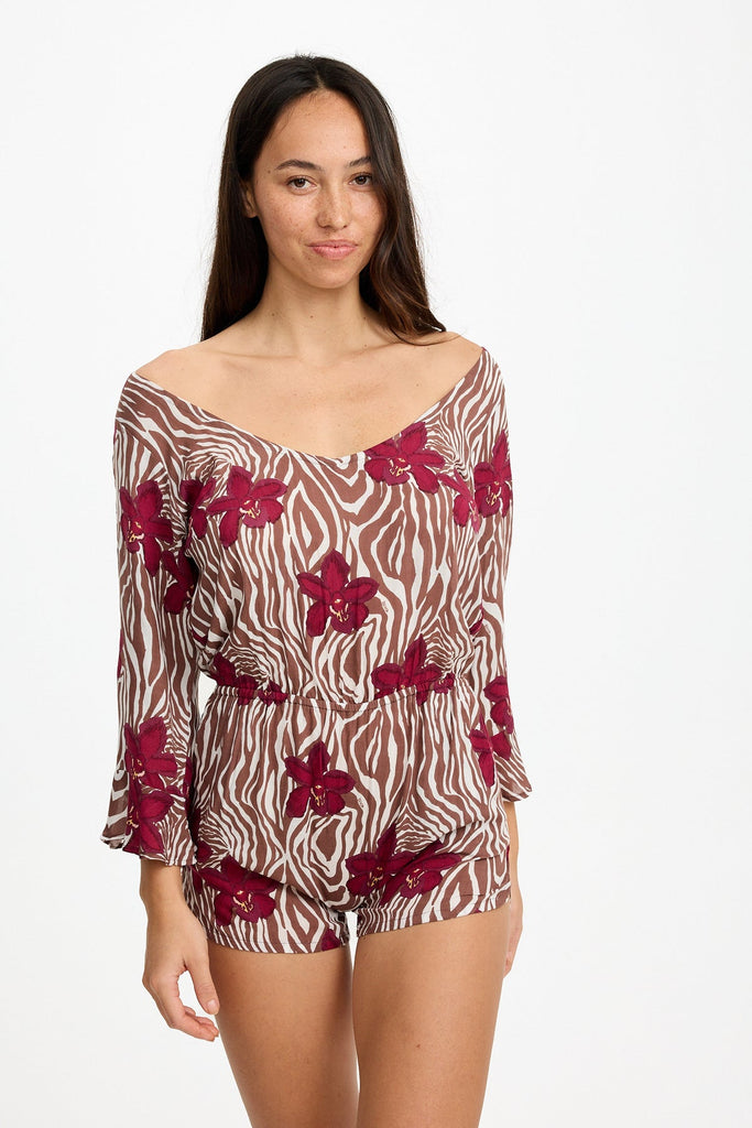 Benoa Baja Romper in Diva