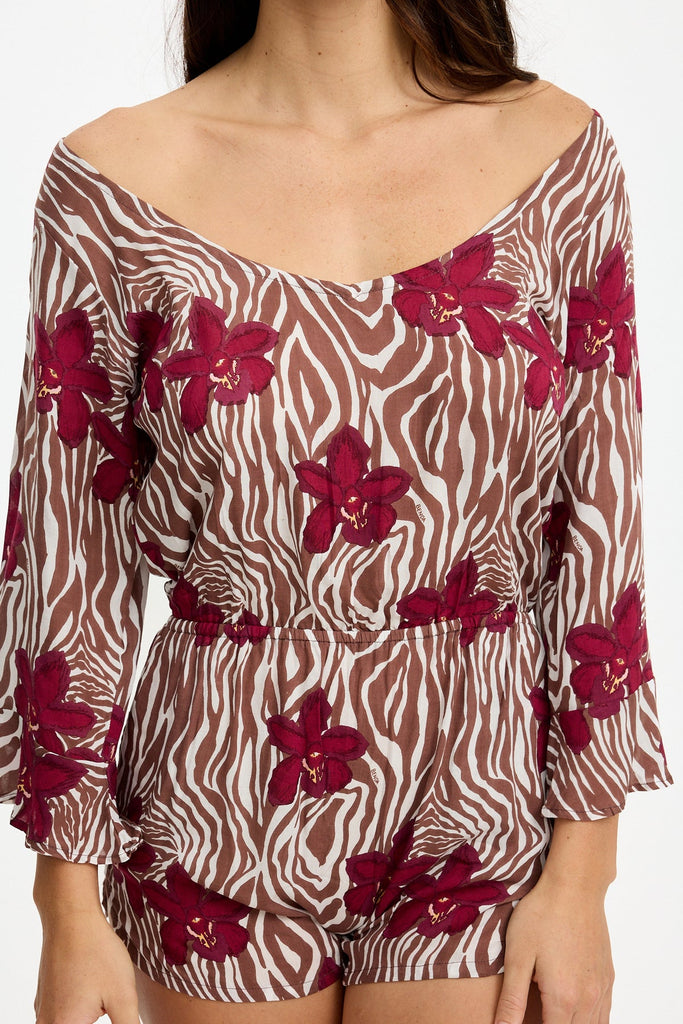 Benoa Baja Romper in Diva