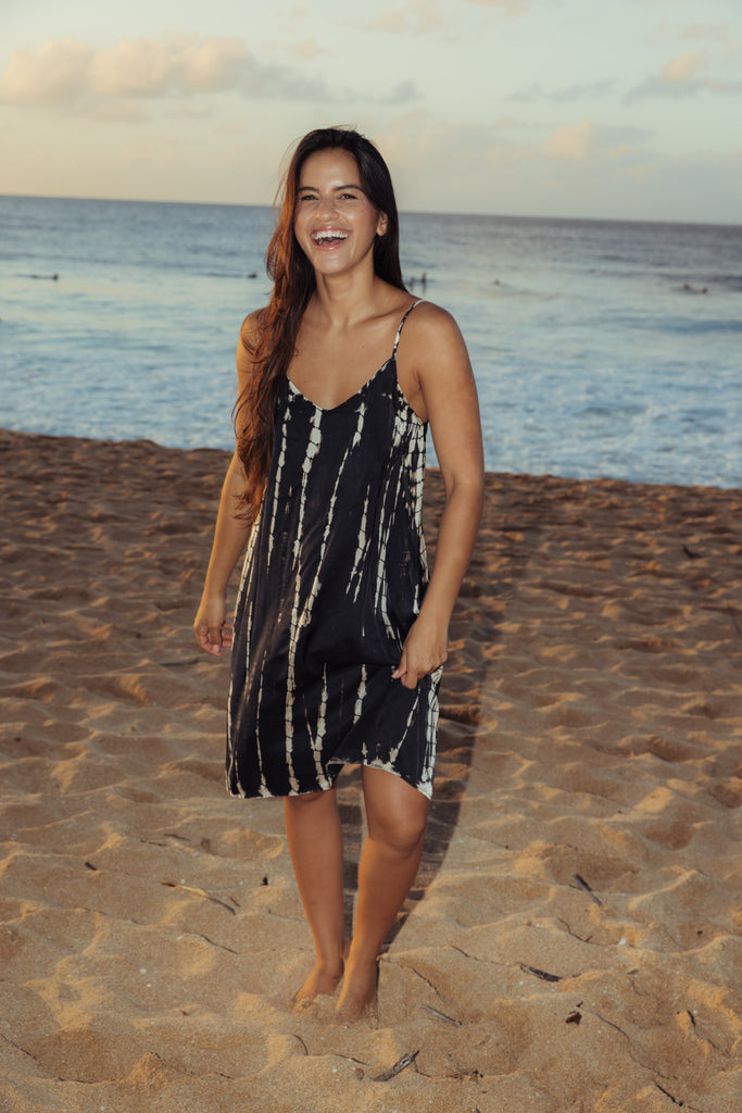 Pon Pon Resy Mini Dress in Half n Half Tie Dye