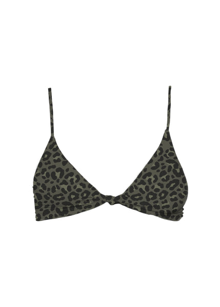 Mai Deluxe Knot Top in Jade Panther