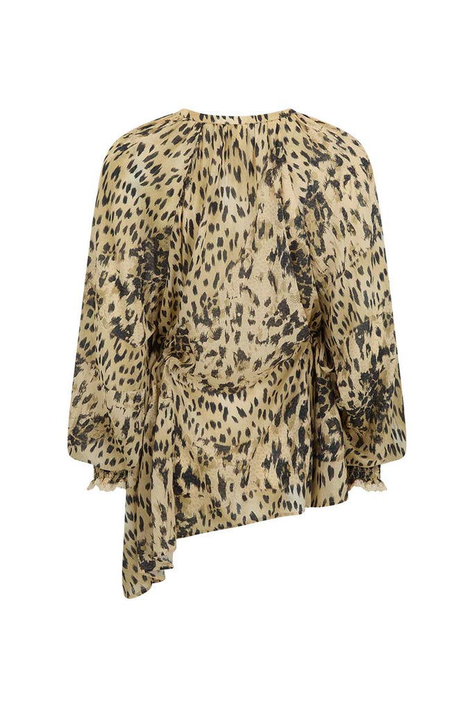Spell Snow Leopard Blouse in Animal