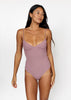 MAI Deluxe Costa Bodysuit in Mulberry Ribbed