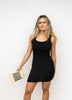 BOBI Racer Back Tank Dress In Black