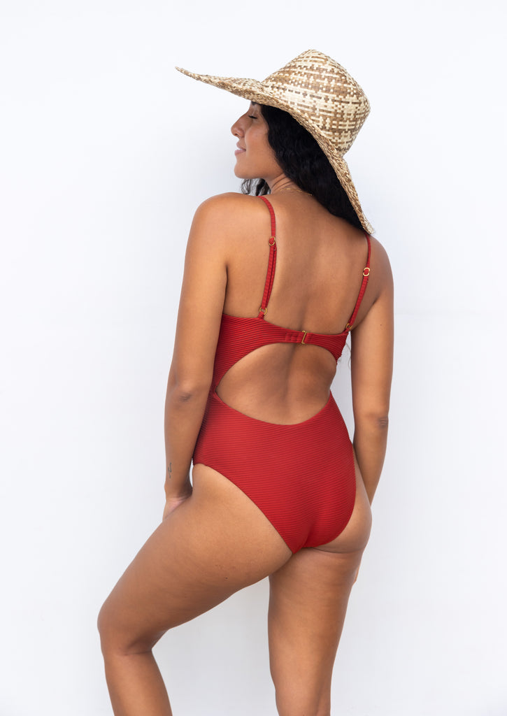 L Space Kyslee One Piece in Redwood