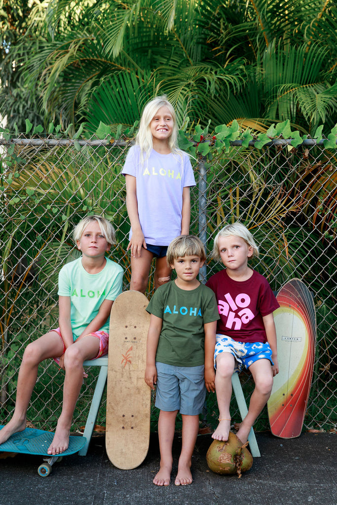 Guava Shop Kids Messy Aloha Tee in Jammy