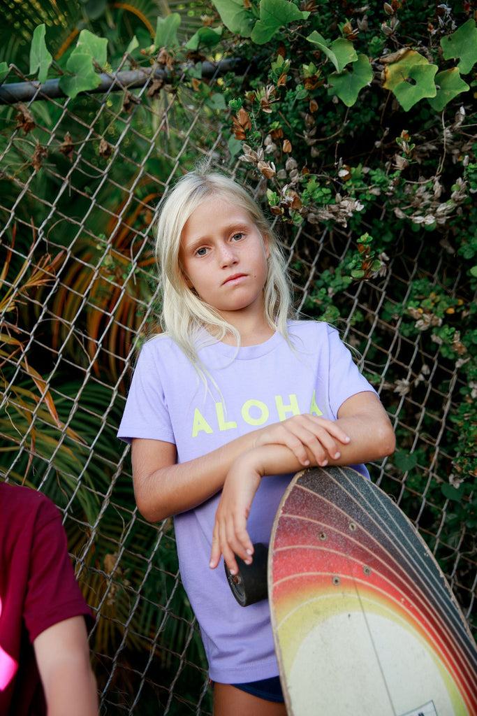 Guava Shop Kids Aloha Tee in Grape