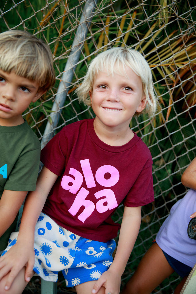 Guava Shop Kids Messy Aloha Tee in Jammy