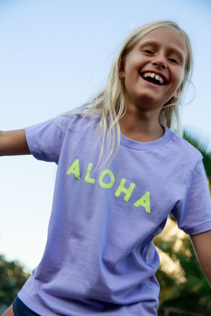 Guava Shop Kids Aloha Tee in Grape