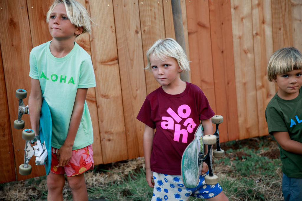 Guava Shop Kids Messy Aloha Tee in Jammy