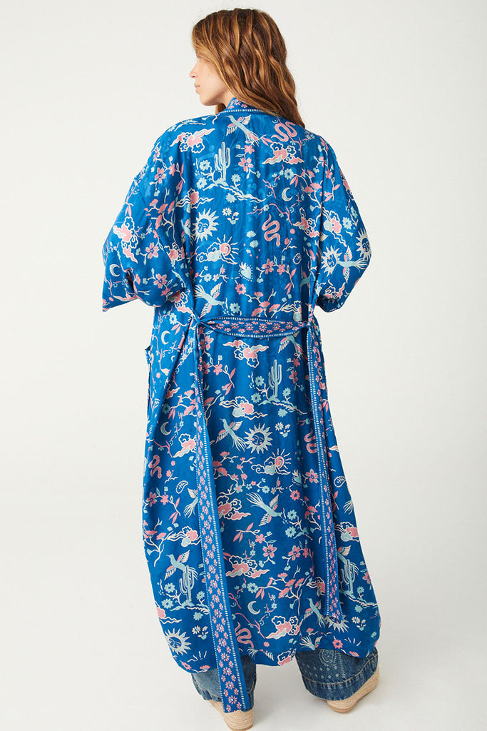 Spell Desert Bandita Maxi Robe in Cobalt