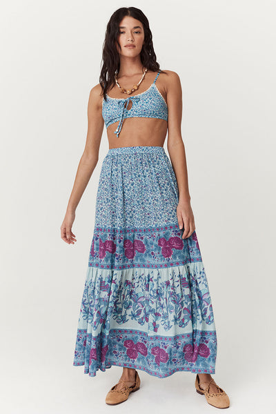 Spell Love Jetty Maxi Skirt in Blue Nirvana