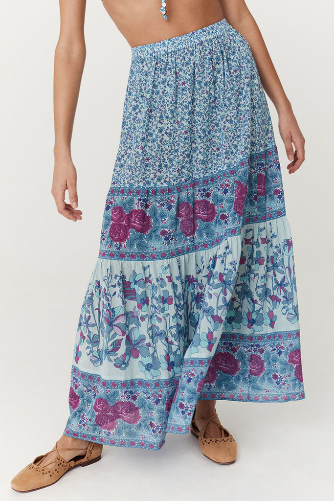 Spell Love Jetty Maxi Skirt in Blue Nirvana
