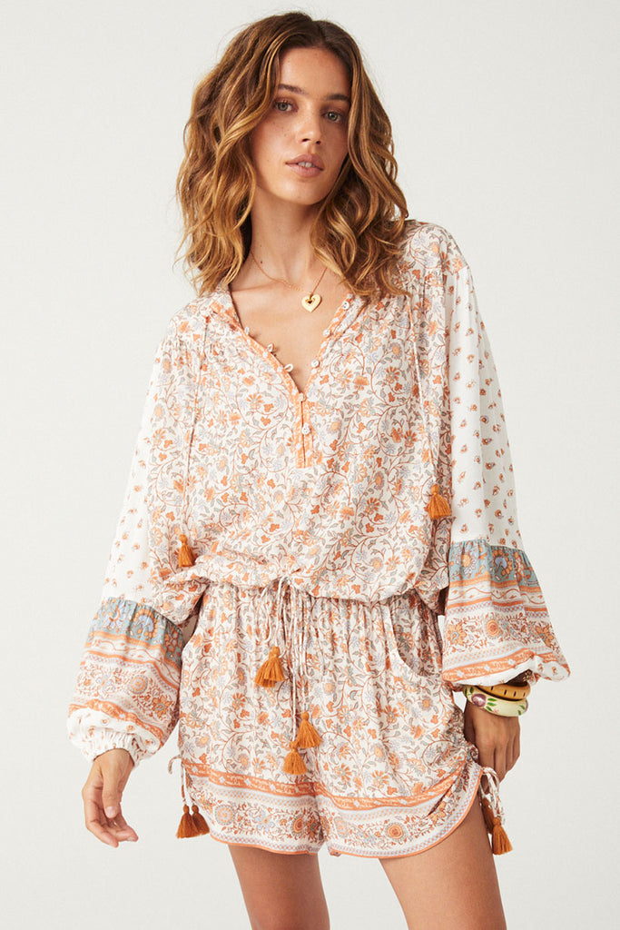 Spell Sunshine Bandit Blouse in Desert Sage